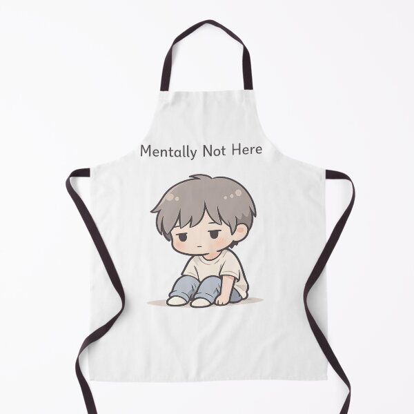 Item preview, Mentally Not Here Shirt Funny Introvert Aesthetic Relatable Humor Minimal Cute Character Design designed and sold by HumanError-Club.