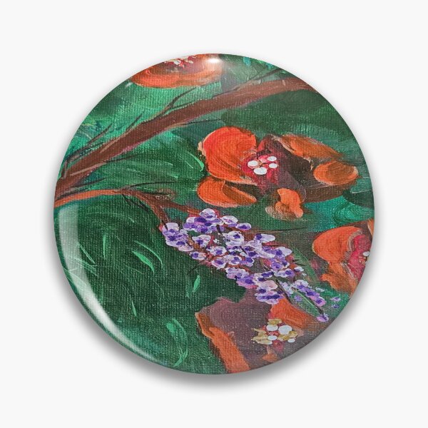 Item preview, Expressive Botanical Art with Red Blooms and Purple Accents designed and sold by swilliamson0622.