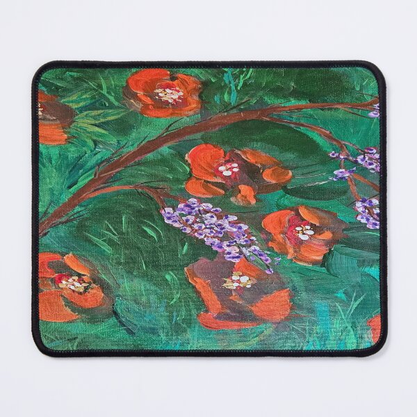 Item preview, Expressive Botanical Art with Red Blooms and Purple Accents designed and sold by swilliamson0622.