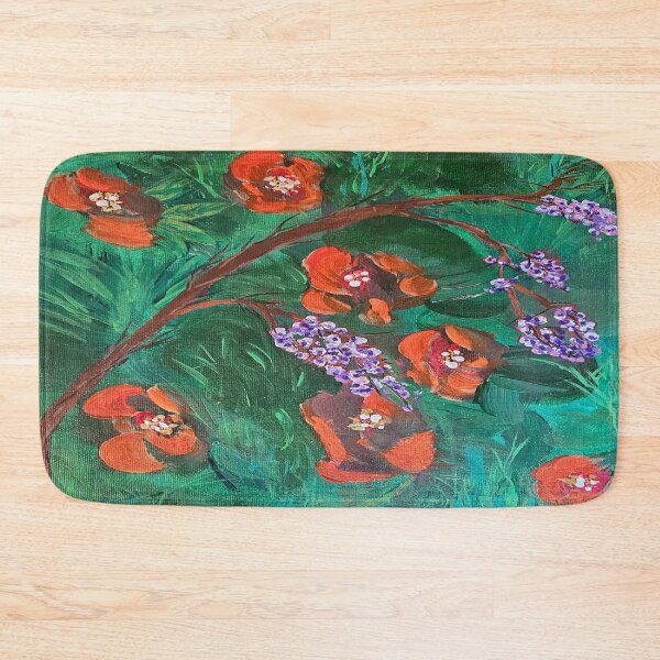 Item preview, Expressive Botanical Art with Red Blooms and Purple Accents designed and sold by swilliamson0622.