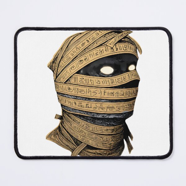Item preview, Egyptian Mummy Portrait – Hieroglyphic Horror Art Print designed and sold by DragonPrint.