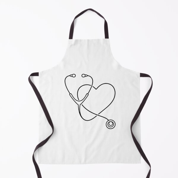 Item preview, Line‑Art Stethoscope Heart designed and sold by GeaSupplyStudio.