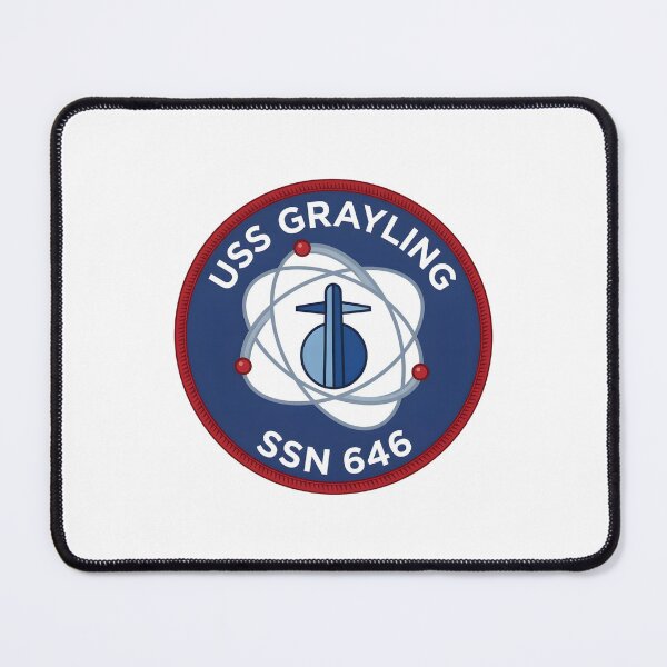 Item preview, USS Grayling SSN-646 Nuclear Attack Submarine Emblem designed and sold by CharlieDesings.