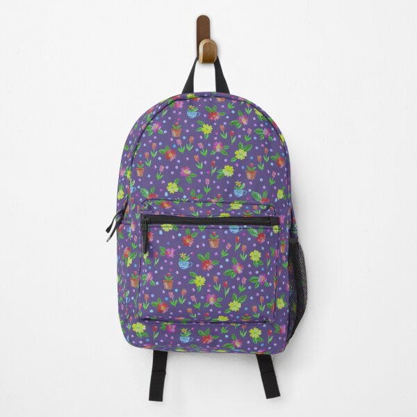 Item preview, Spring pattern with flowers on dark on purple designed and sold by bokasin.