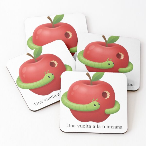 Artikelvorschau, Ein Wurm umgibt einen roten Apfel mit einem kreisrunden Loch entworfen und verkauft von FunnyDesigns221.