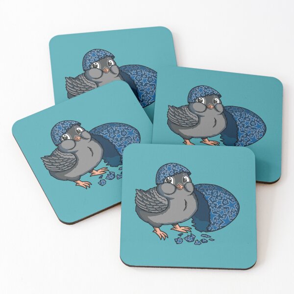 Item preview, Easter Baby Chicken with Blue Egg Shell and Star Pattern designed and sold by elizasunnycolor.