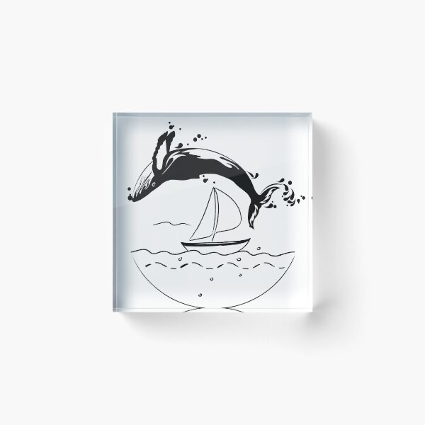 Item preview, ballena saltando velero  designed and sold by geekmania48.