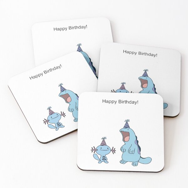 Item preview, Happy Birthday Party Hat Quagsire and Wooper designed and sold by kyravreeland.