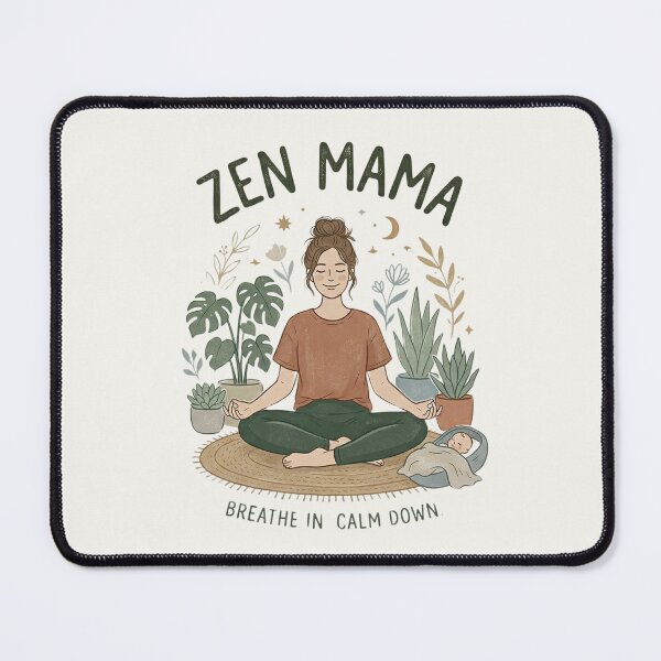 Item preview, Zen Mama - Meditating Mother & Baby Boho Plant Art designed and sold by Jaroslaw-S.