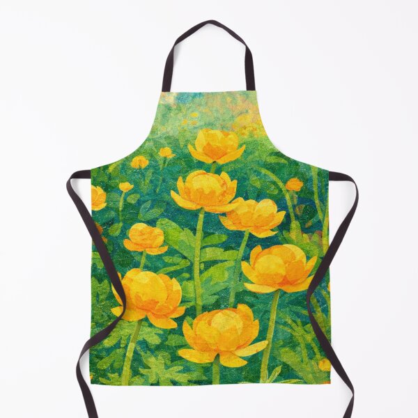 Item preview, Yellow Globeflowers Collage – Colorful Botanical Children’s Illustration designed and sold by SWSandraWechner.