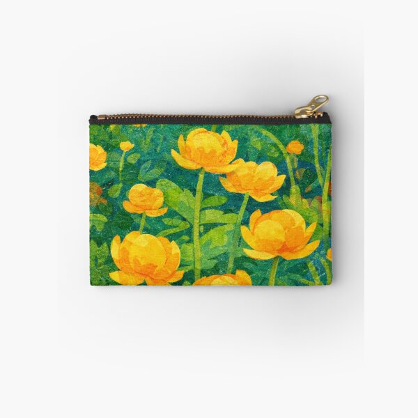 Item preview, Yellow Globeflowers Collage – Colorful Botanical Children’s Illustration designed and sold by SWSandraWechner.