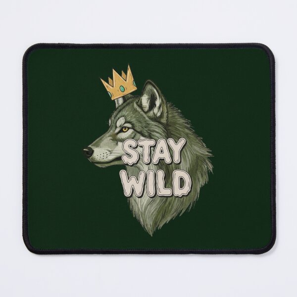 Item preview, Stay Wild Crowned Wolf Illustration designed and sold by laterkatergator.