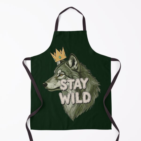 Item preview, Stay Wild Crowned Wolf Illustration designed and sold by laterkatergator.