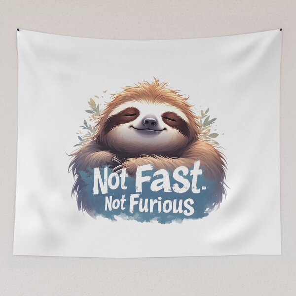 Item preview, Not Fast Not Furious Funny Sloth Design designed and sold by owi-art.
