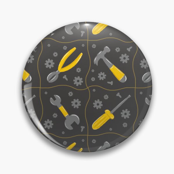 Item preview, Charcoal grey builder tools toolbox construction repeat seamless pattern designed and sold by ButterflyKissCollab.