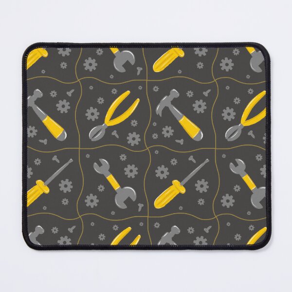 Item preview, Charcoal grey builder tools toolbox construction repeat seamless pattern designed and sold by ButterflyKissCollab.