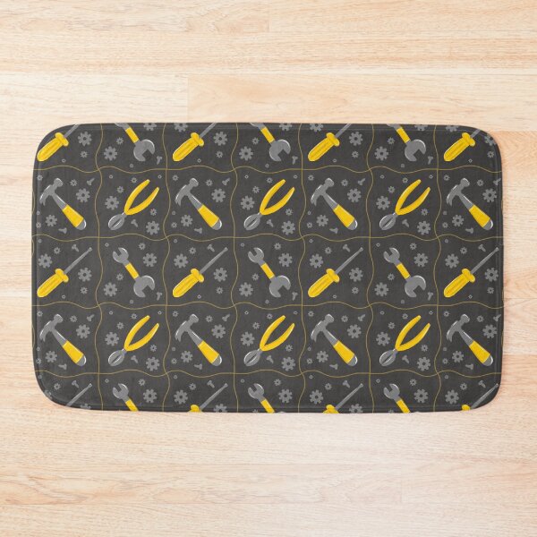 Item preview, Charcoal grey builder tools toolbox construction repeat seamless pattern designed and sold by ButterflyKissCollab.