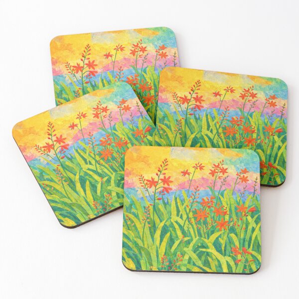 Item preview, Crocosmia II, Flowers Collage – Colorful Botanical Children’s Illustration” designed and sold by SWSandraWechner.