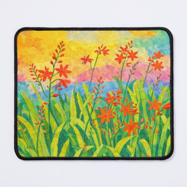 Item preview, Crocosmia II, Flowers Collage – Colorful Botanical Children’s Illustration” designed and sold by SWSandraWechner.