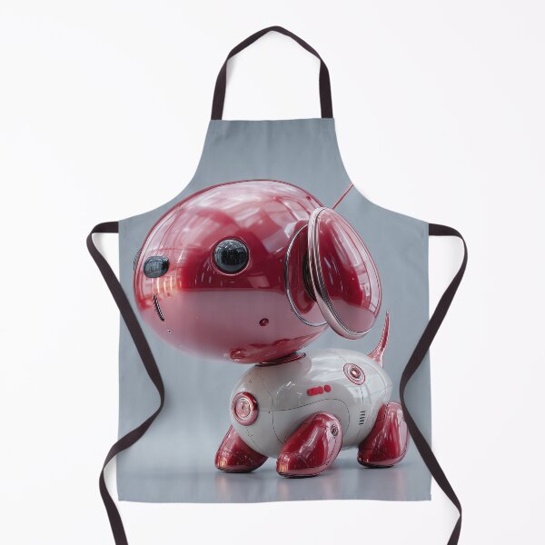 Item preview, Glossy Red Retro Robotic Puppy with Antenna designed and sold by EK-World.