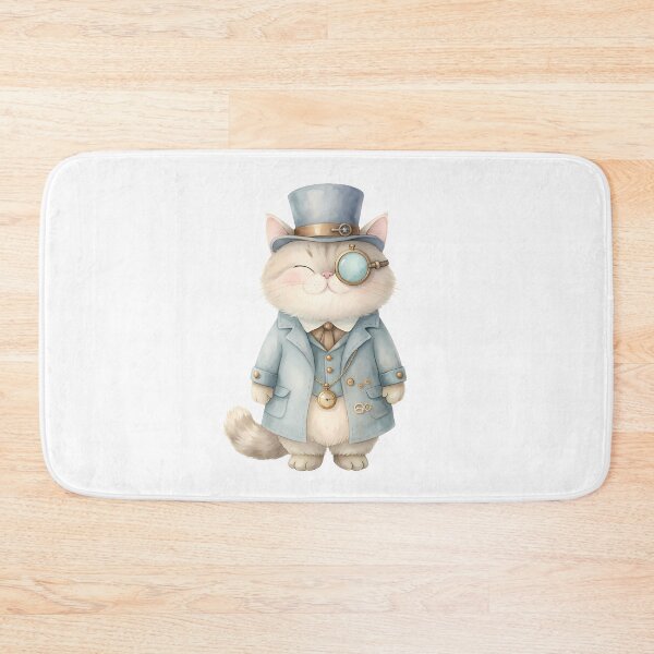 Item preview, Cute Cat With Monocle Gentleman Style designed and sold by BetweenForms.