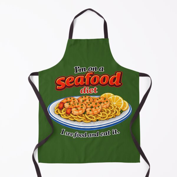 Item preview, Seafood Diet Funny Food Pun Design designed and sold by Everywhere Prints.