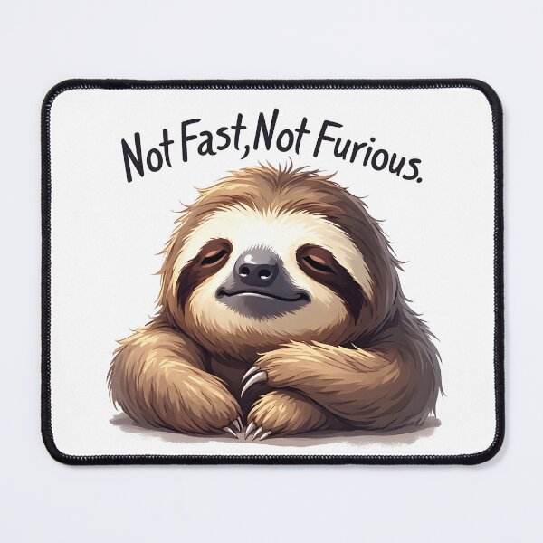 Item preview, Slow and Chill Sloth Parody – Not Fast Not Furious designed and sold by owi-art.