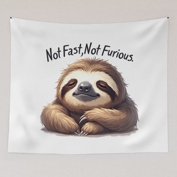 Item preview, Slow and Chill Sloth Parody – Not Fast Not Furious designed and sold by owi-art.