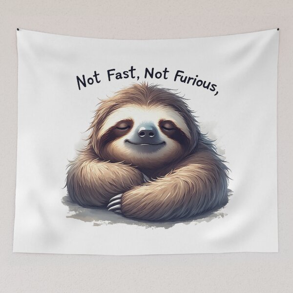 Item preview, Not Fast, Not Furious Sloth Meme designed and sold by owi-art.