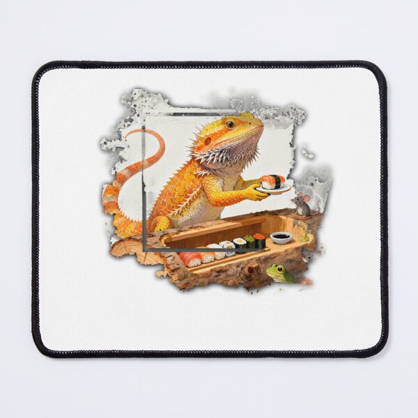Item preview, Sushi Chef Bearded Dragon designed and sold by KreativeCrow78.