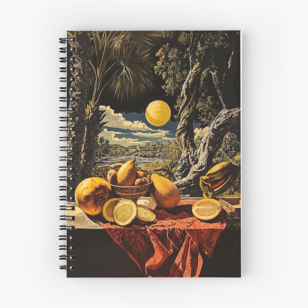 Aperçu de l'œuvre Tropical Fruit Moon – Dreamscapes Still Life créée et vendue par TechDreamscapes.