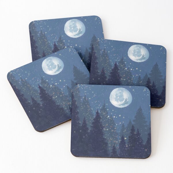 Item preview, Full Moon Landscape Painting designed and sold by Steve Haskamp.