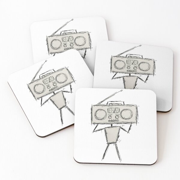Item preview, Retro Radio Head Stick Figure designed and sold by Maangata Art.