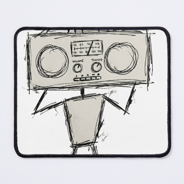 Item preview, Retro Radio Head Stick Figure designed and sold by Maangata Art.