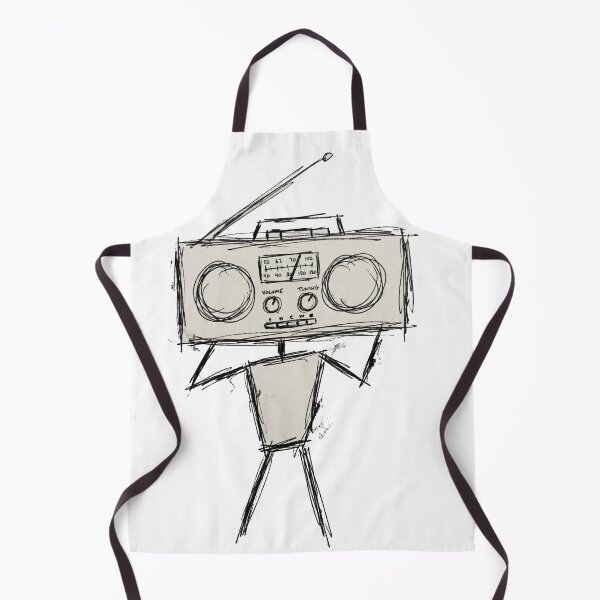 Item preview, Retro Radio Head Stick Figure designed and sold by Maangata Art.