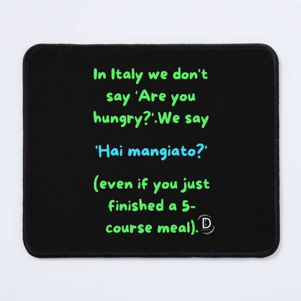 Item preview, Funny Italian Gift - "Hai mangiato?" Cultural Humor Quote Tee Pop Black Version designed and sold by TheItaliandilemma.