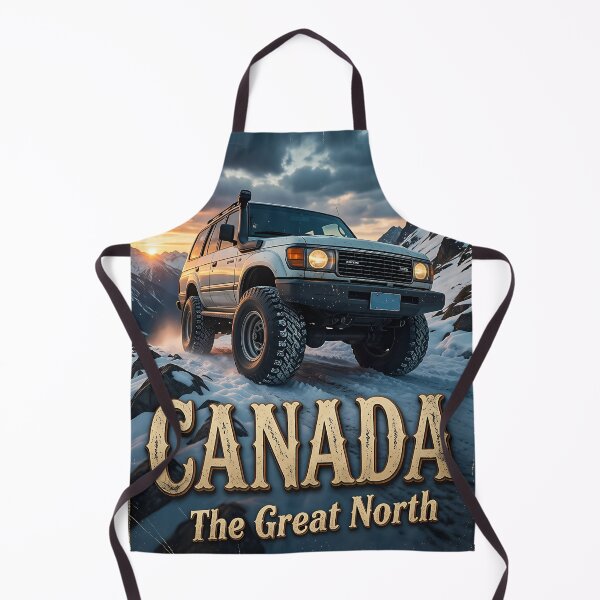 Item preview, Vintage Canadian Rockies 4x4 Winter Travel Art Print designed and sold by BorgSpareParts.