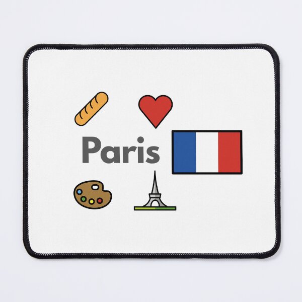 Item preview, Paris France Travel – Eiffel Tower & Romance Emoji Design designed and sold by iccdesignsshop.
