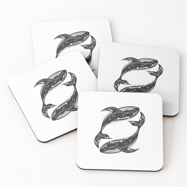 Item preview, ballenas minimalistas dando vuelta designed and sold by geekmania48.