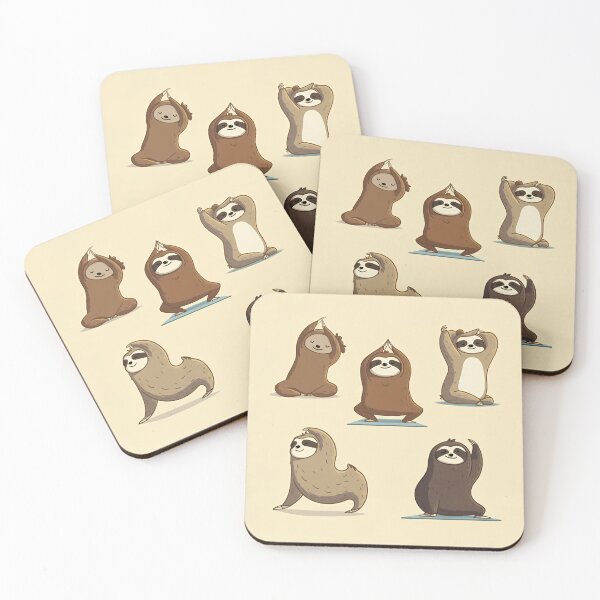 Item preview, Five Cute Sloths Practicing Yoga Poses designed and sold by EK-World.