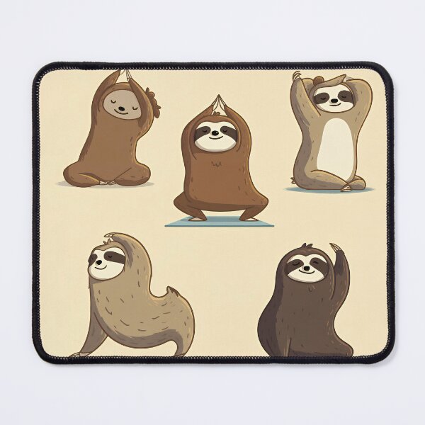 Item preview, Five Cute Sloths Practicing Yoga Poses designed and sold by EK-World.
