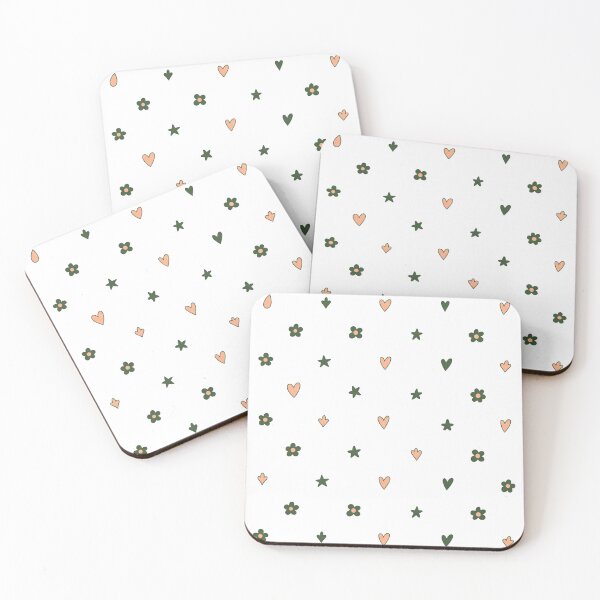 Item preview, Cute Minimal Floral Hearts Pattern Design designed and sold by laterkatergator.