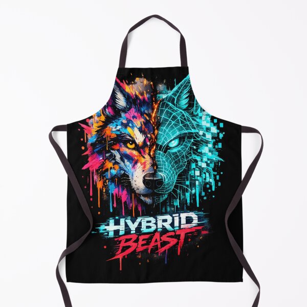 Item preview, Hybrid Beast Cyberpunk Graffiti Wolf Wireframe 3D Graphic designed and sold by etuvibes.