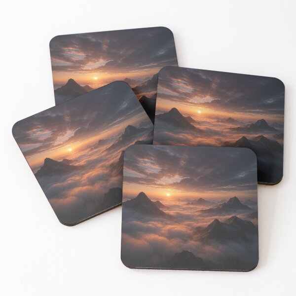 Item preview, Epic Mountain Sunrise Above Clouds – Cinematic Landscape designed and sold by peacefulframes.art.