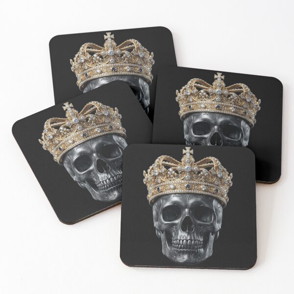 Item preview, Luxury Gothic Skull - Diamond & Gold Royal Crown Art designed and sold by Remix Vision.