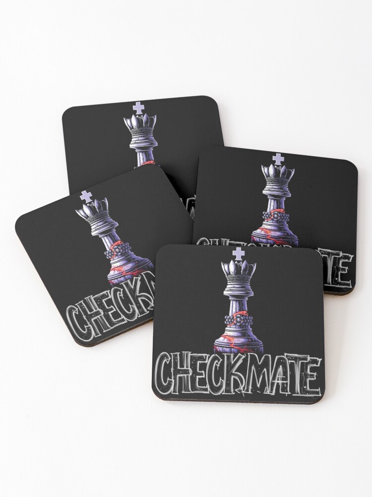 Thumbnail 1 of 5, Coasters (Set of 4), Checkmate designed and sold by RadManDesigns.