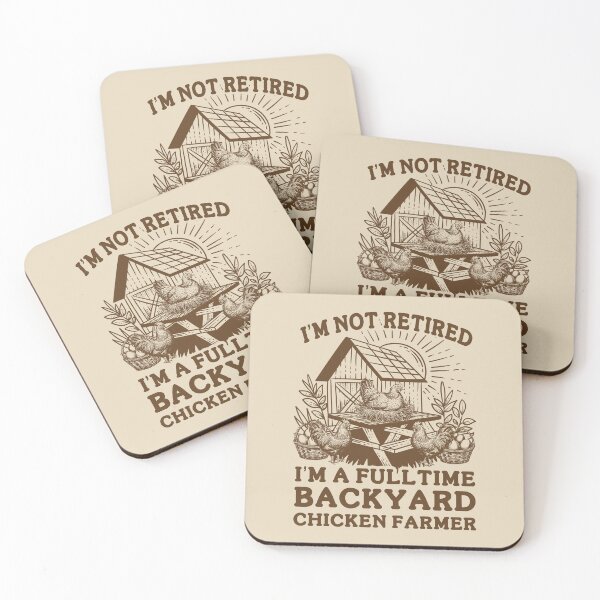 Item preview, I’m Not Retired Fulltime Backyard Chicken Farmer Vintage designed and sold by Dmetalx Art Apparel.