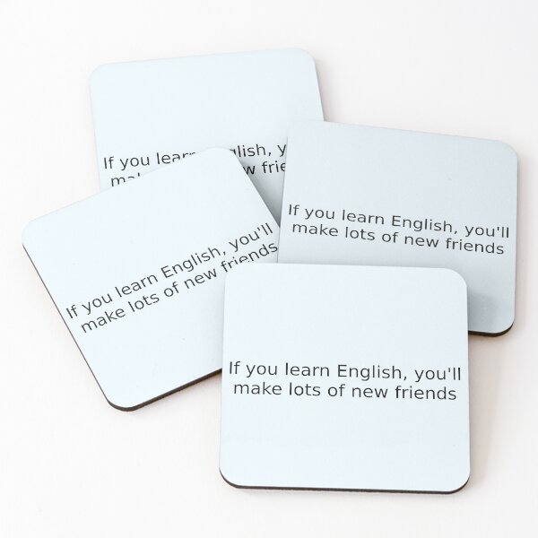Item preview, If you learn English, you'll make lots of new friends designed and sold by English Learning.