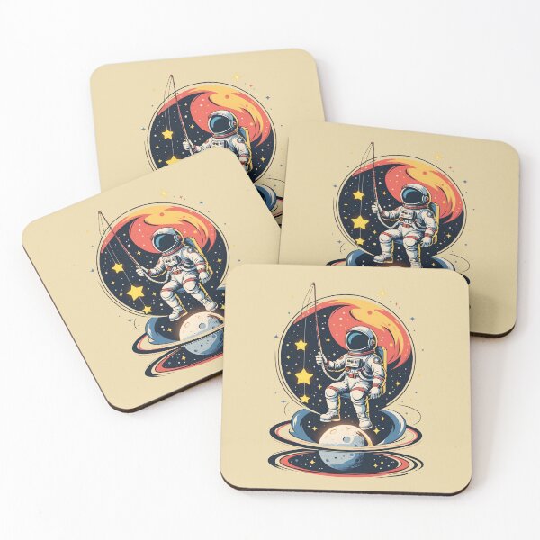 Item preview, Cosmic Explorer 03 | Retro Astronaut Fishing for Stars designed and sold by NK-Studios .