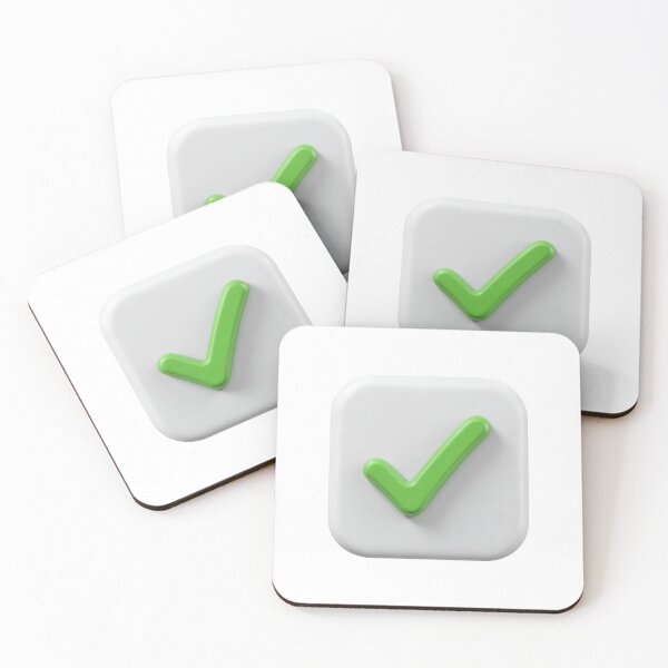 Item preview, A green checkmark on a white square on transparent background designed and sold by Creative88Art.